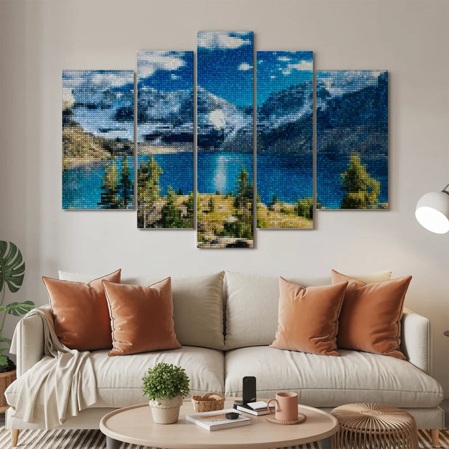 Schitterend landschap 5 luik