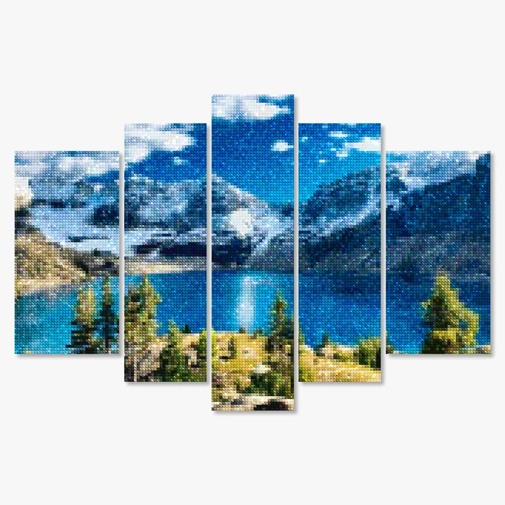 Schitterend landschap 5 luik