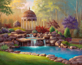 Diamond Painting -  Serene Garden Gazebo