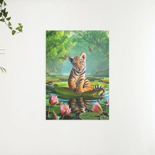 Diamond painting Tijgertje op een waterlelie - Volledig - SEOS Shop®