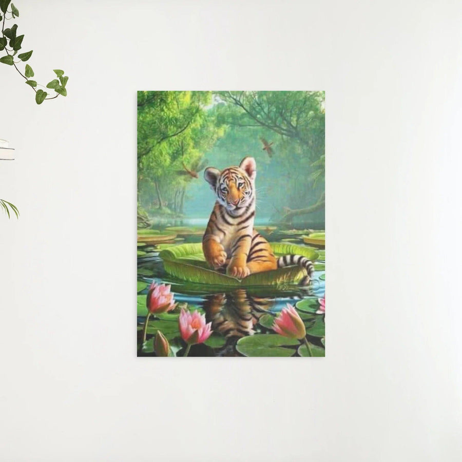 Diamond painting Tijgertje op een waterlelie - Volledig - SEOS Shop®