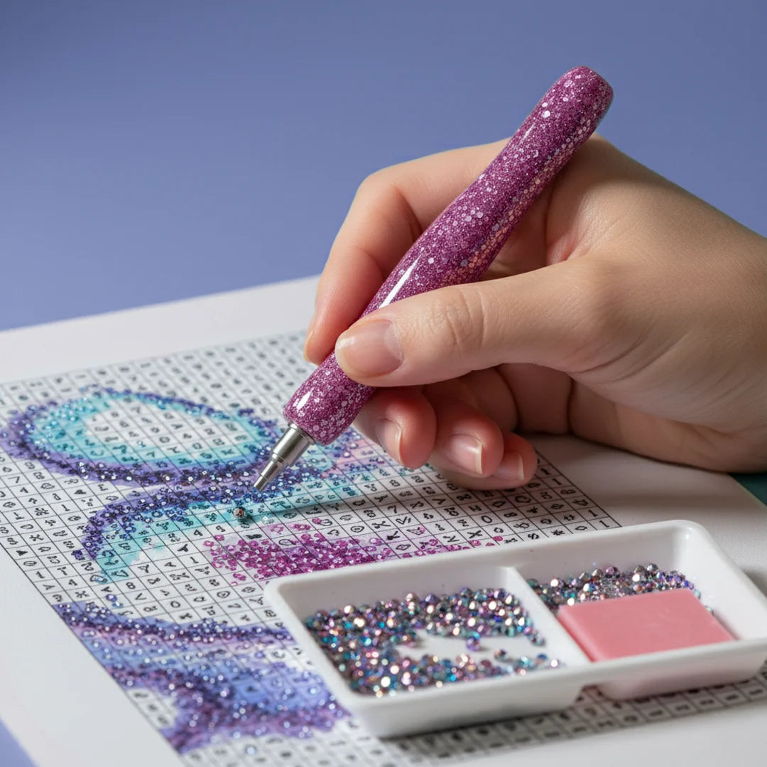 Premium Diamond Painting Pen Glitter Roze