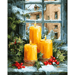 diamond painting - adventskaarsen – afbeelding 1