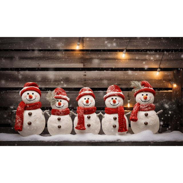 diamond painting - de schattige sneeuwpoppen – afbeelding 1