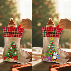 diamond painting kerstsokken - kerstboom set – afbeelding 3