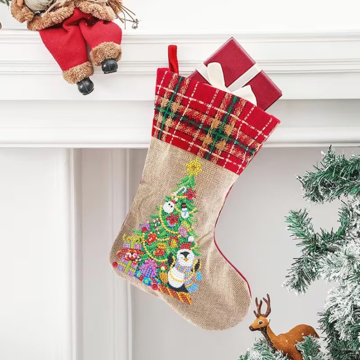 diamond painting kerstsokken - kerstboom set – afbeelding 4