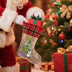 diamond painting kerstsokken - kerstboom set – afbeelding 5
