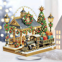 diamond painting ornament - kersttrein – afbeelding 4