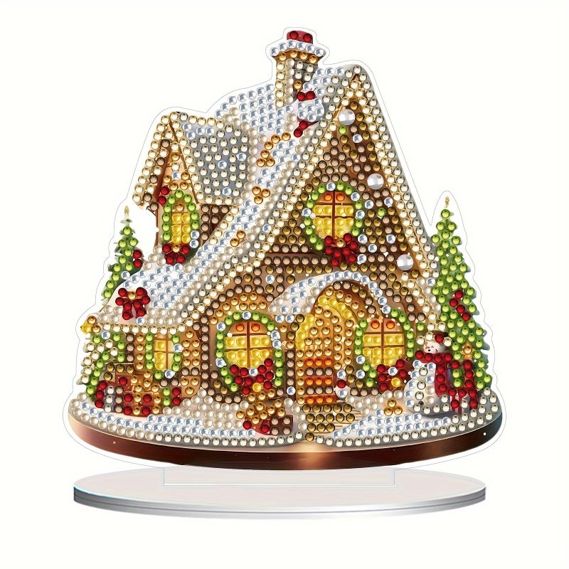 diamond painting ornament - kersthuis – afbeelding 1