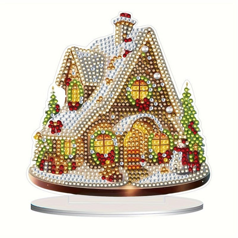 diamond painting ornament - kersthuis – afbeelding 1