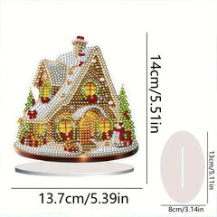 diamond painting ornament - kersthuis – afbeelding 3