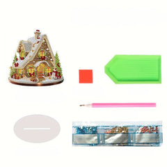 diamond painting ornament - kersthuis – afbeelding 4