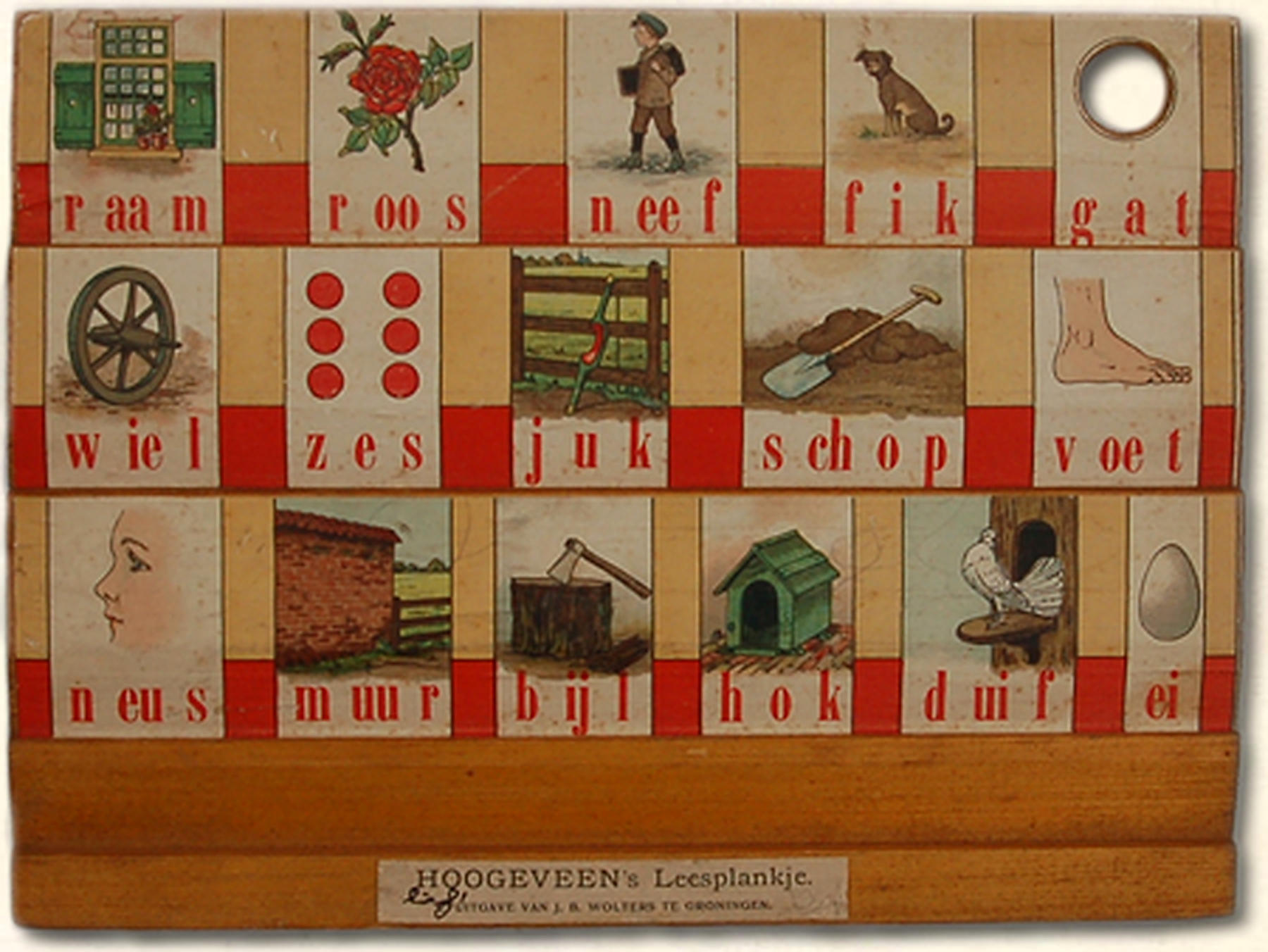 diamond painting leesplankje raam roos neef 1908 gebaseerd op M.B. Hoogeveen uit omstreeks 1908