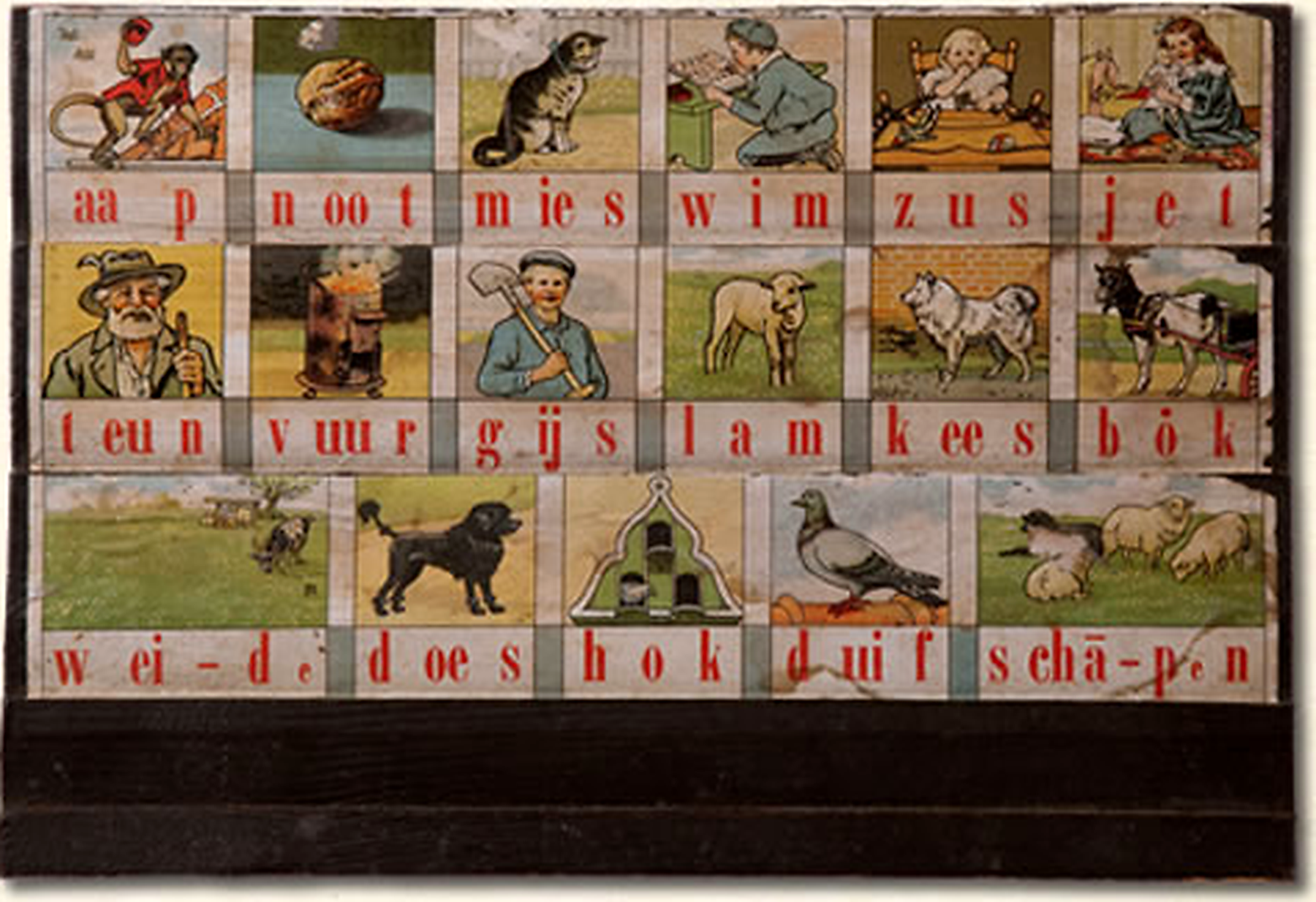 diamond painting aap noot mies – hoogeveen 1917 gebaseerd op M.B. Hoogeveen uit 1917–1930