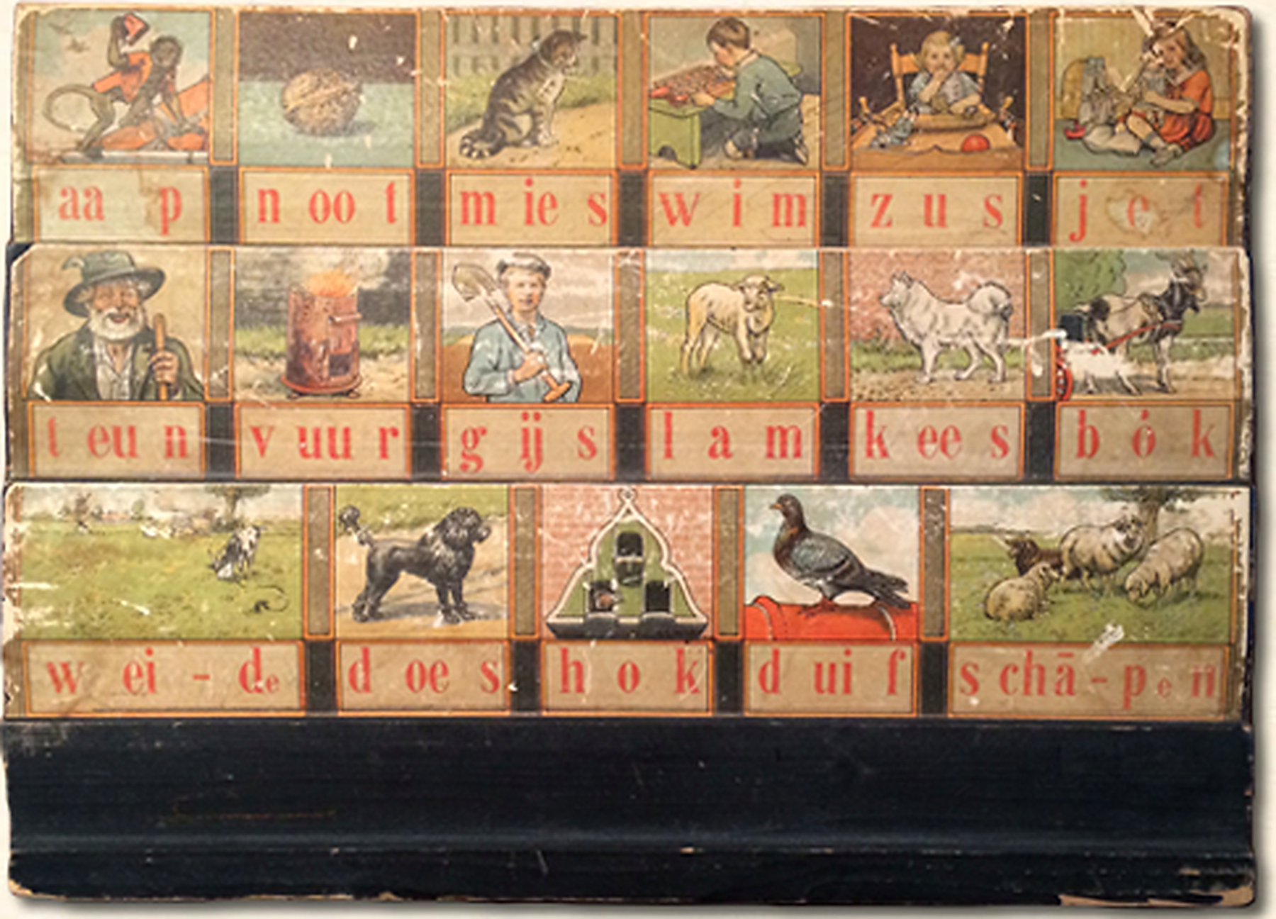 diamond painting aap noot mies – hoogeveen 1940 gebaseerd op M.B. Hoogeveen uit 1940–1949