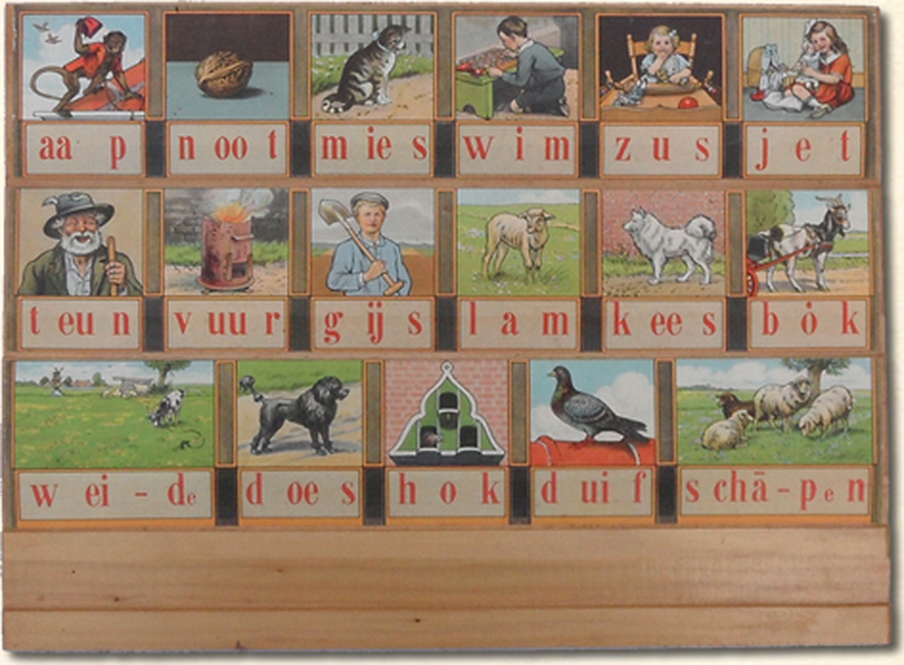 diamond painting aap noot mies – hoogeveen 1950 gebaseerd op M.B. Hoogeveen uit 1950–1957