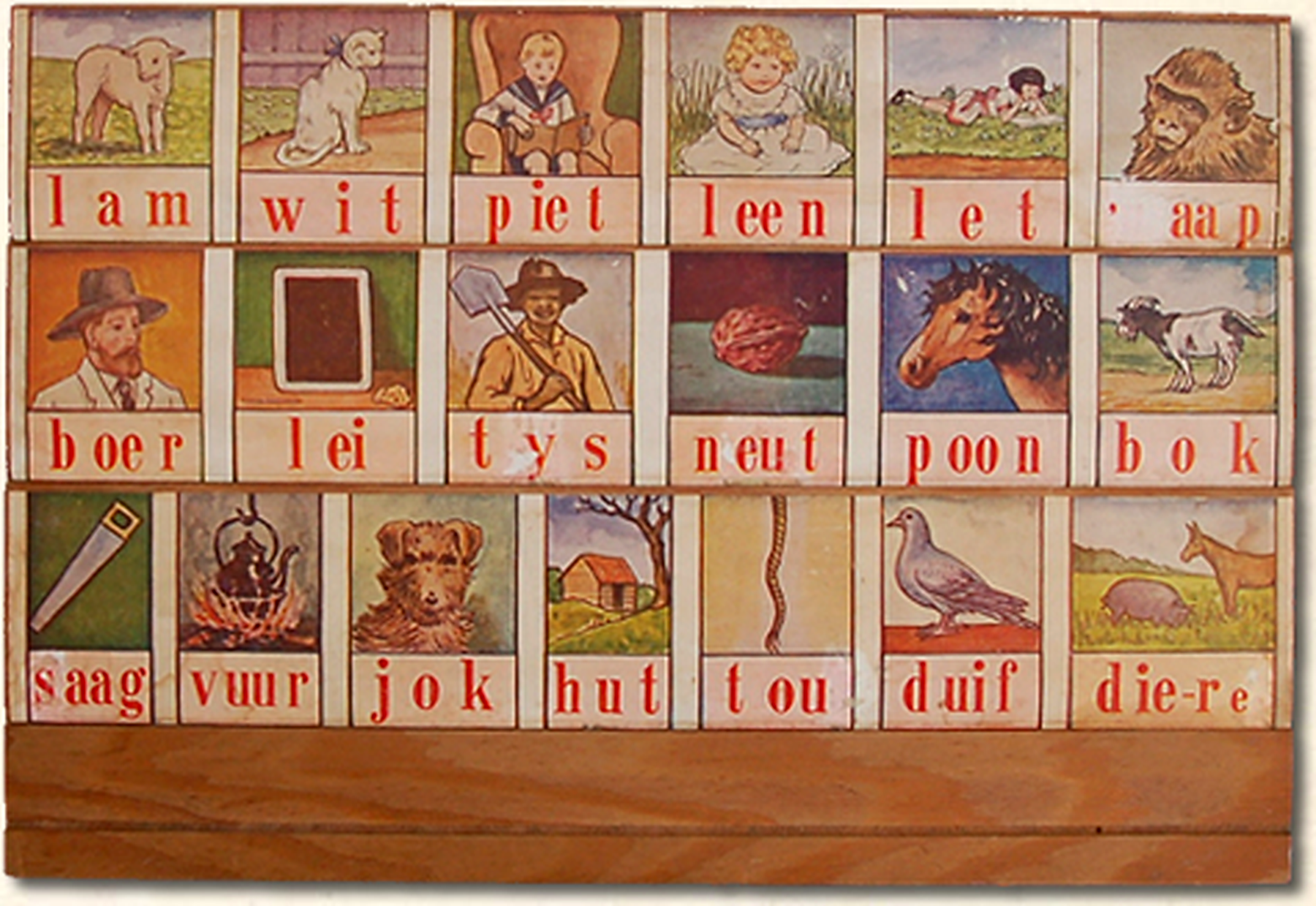 diamond painting zuid-afrikaans leesplankje 1932 gebaseerd op E. Tismeer en L.B. Hosking uit omstreeks 1932