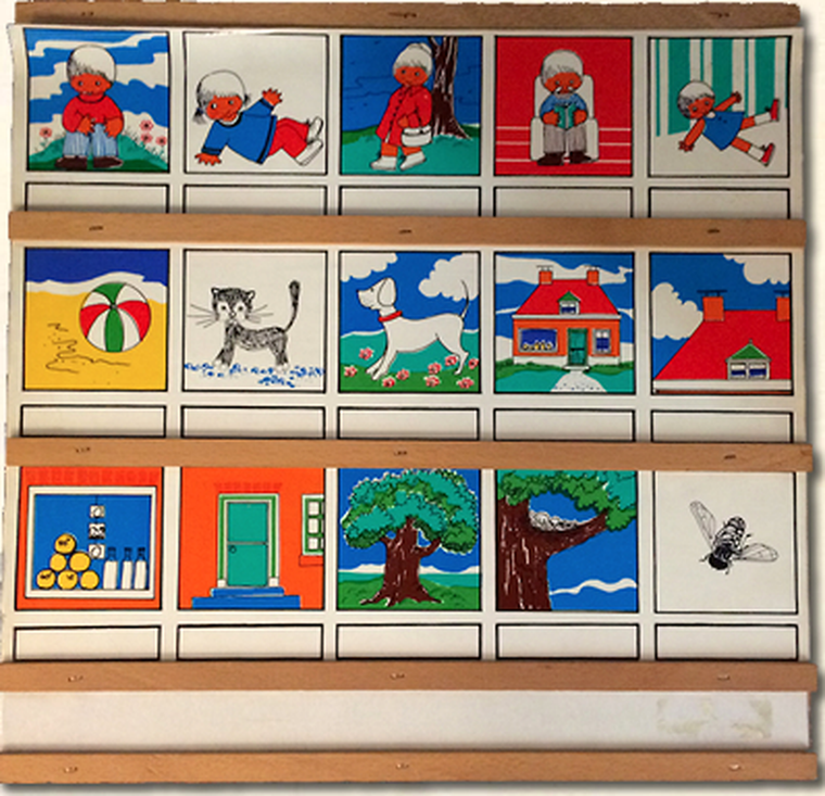 diamond painting fries leesplankje stap foar stap 1976 gebaseerd op Friese leesmethode uit omstreeks 1976