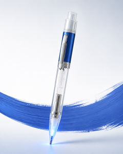 Blauwe diamond painting pen met LED-licht