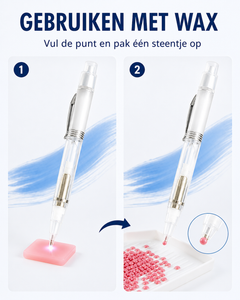 Diamond painting pen met LED-licht gebruiken met wax