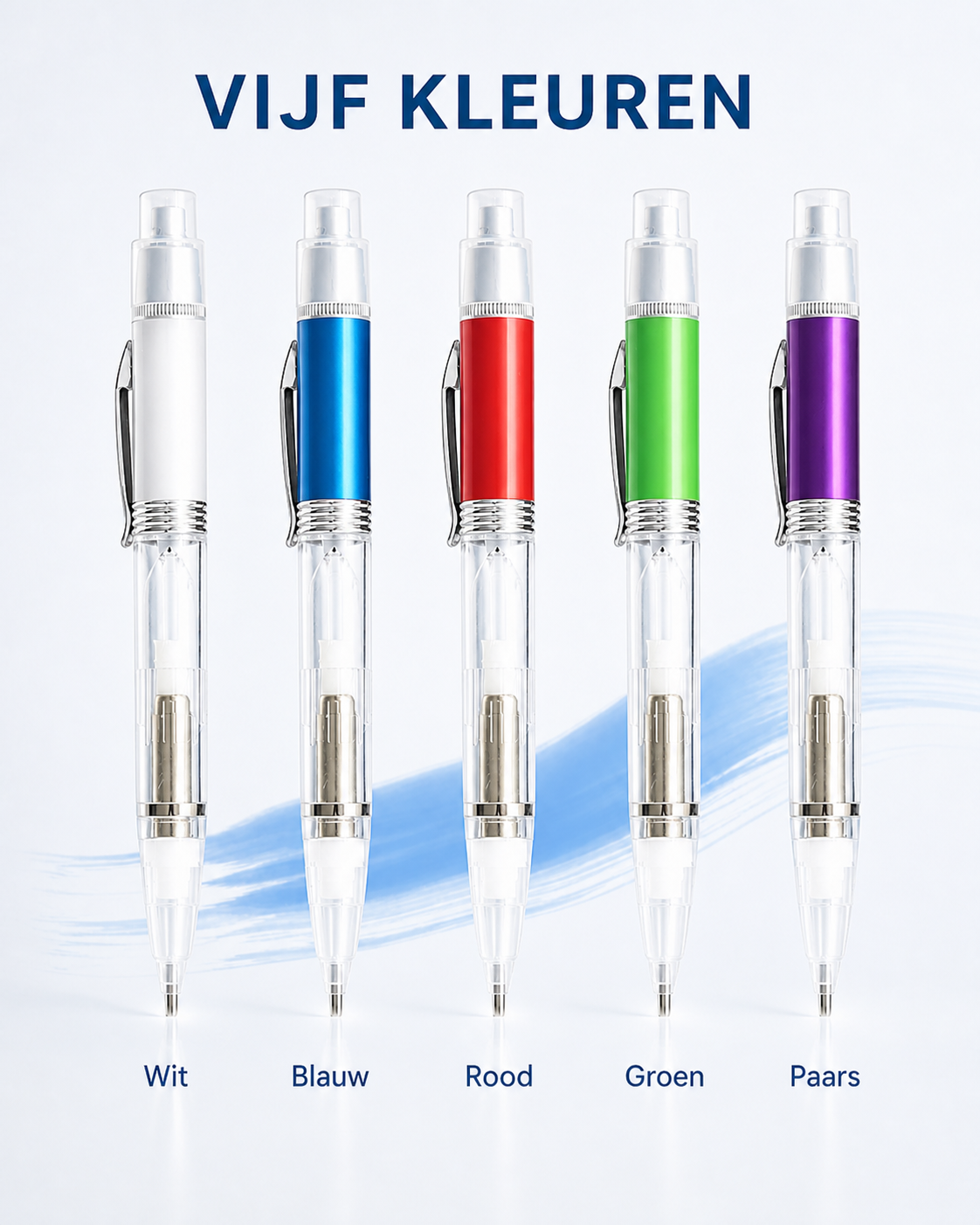 Diamond painting pen met LED-licht in wit, blauw, rood, groen en paars
