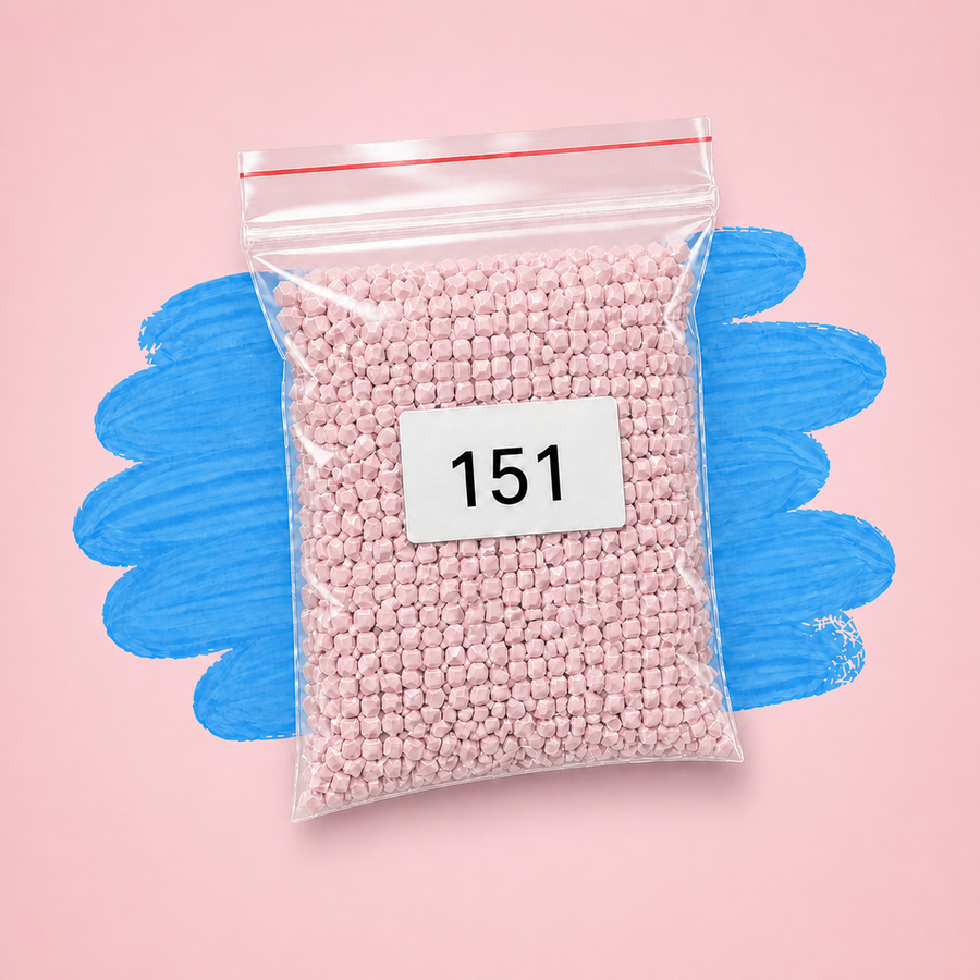 Zakje diamond-paintingsteentjes met kleurcode DMC 151