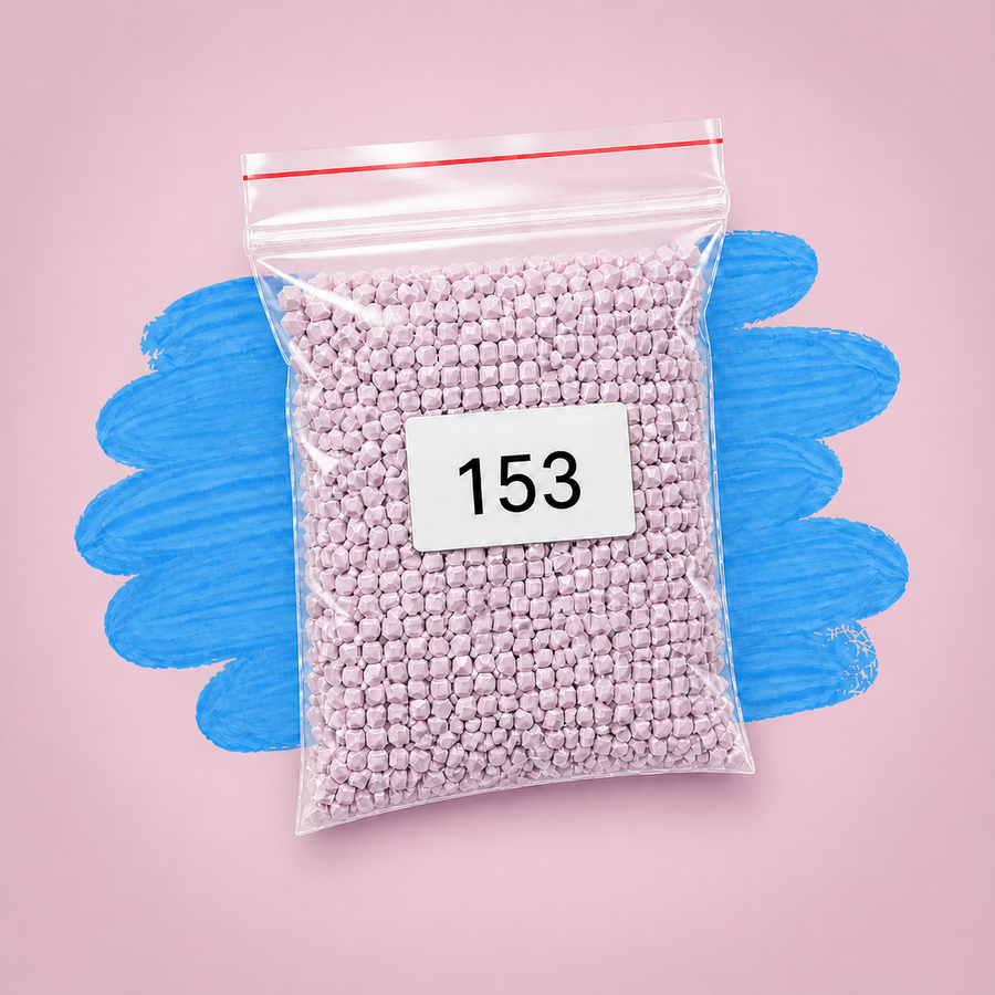 Zakje diamond-paintingsteentjes met kleurcode DMC 153