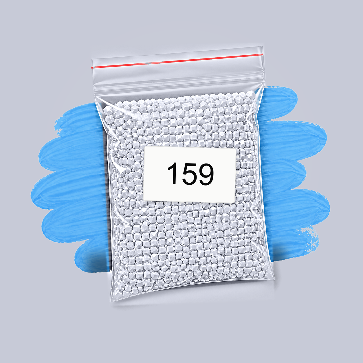 Zakje diamond-paintingsteentjes met kleurcode DMC 159