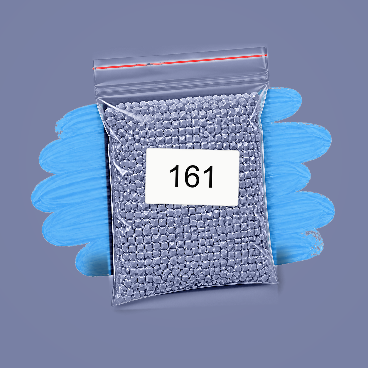 Zakje diamond-paintingsteentjes met kleurcode DMC 161
