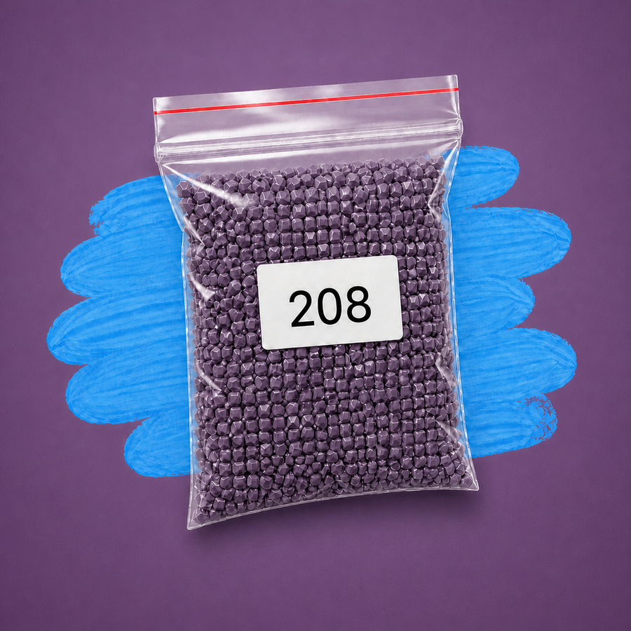 Zakje diamond-paintingsteentjes met kleurcode DMC 208