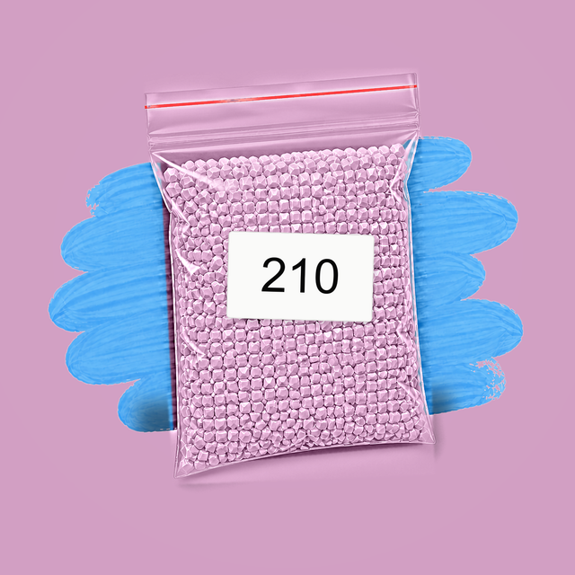 Zakje diamond-paintingsteentjes met kleurcode DMC 210