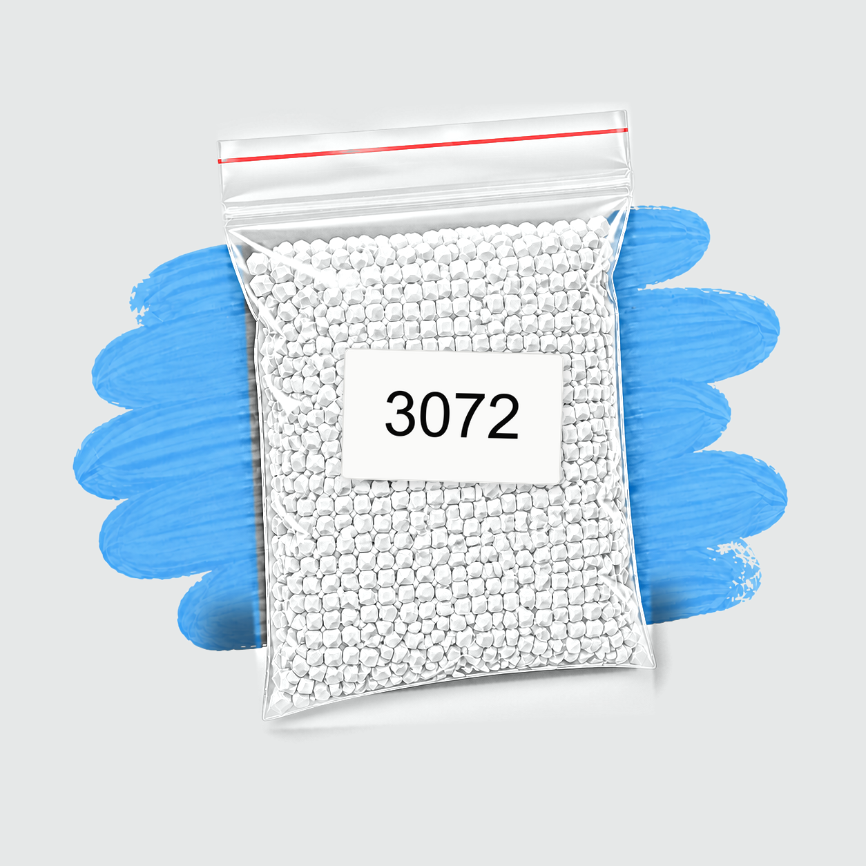 Zakje diamond-paintingsteentjes met kleurcode DMC 3072