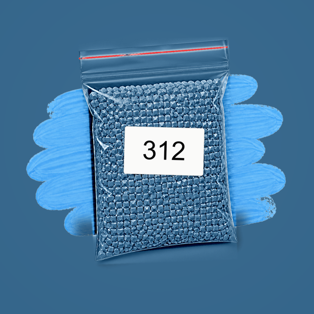 Zakje diamond-paintingsteentjes met kleurcode DMC 312