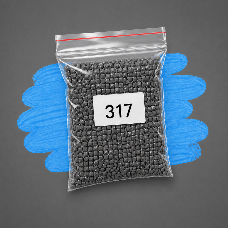 Zakje diamond-paintingsteentjes met kleurcode DMC 317