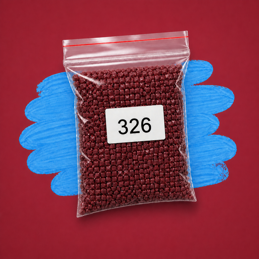 Zakje diamond-paintingsteentjes met kleurcode DMC 326