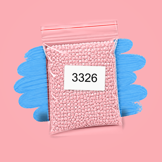 Zakje diamond-paintingsteentjes met kleurcode DMC 3326