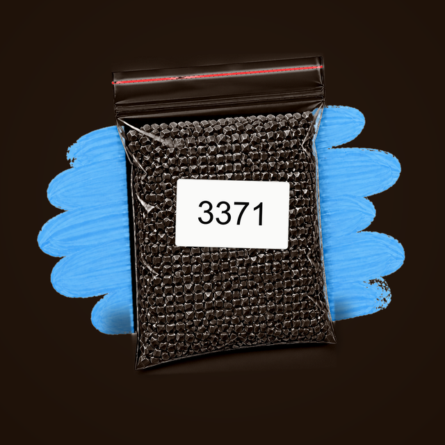 Zakje diamond-paintingsteentjes met kleurcode DMC 3371
