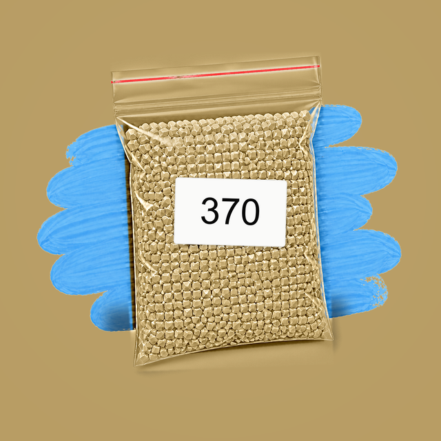 Zakje diamond-paintingsteentjes met kleurcode DMC 370