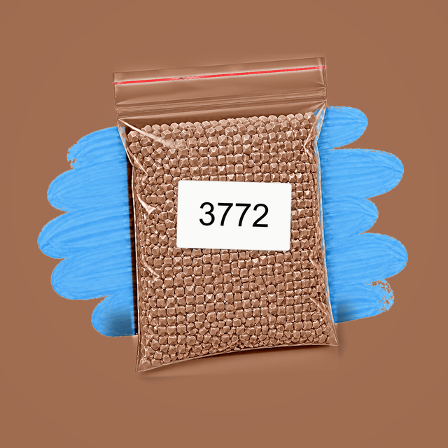 Zakje diamond-paintingsteentjes met kleurcode DMC 3772