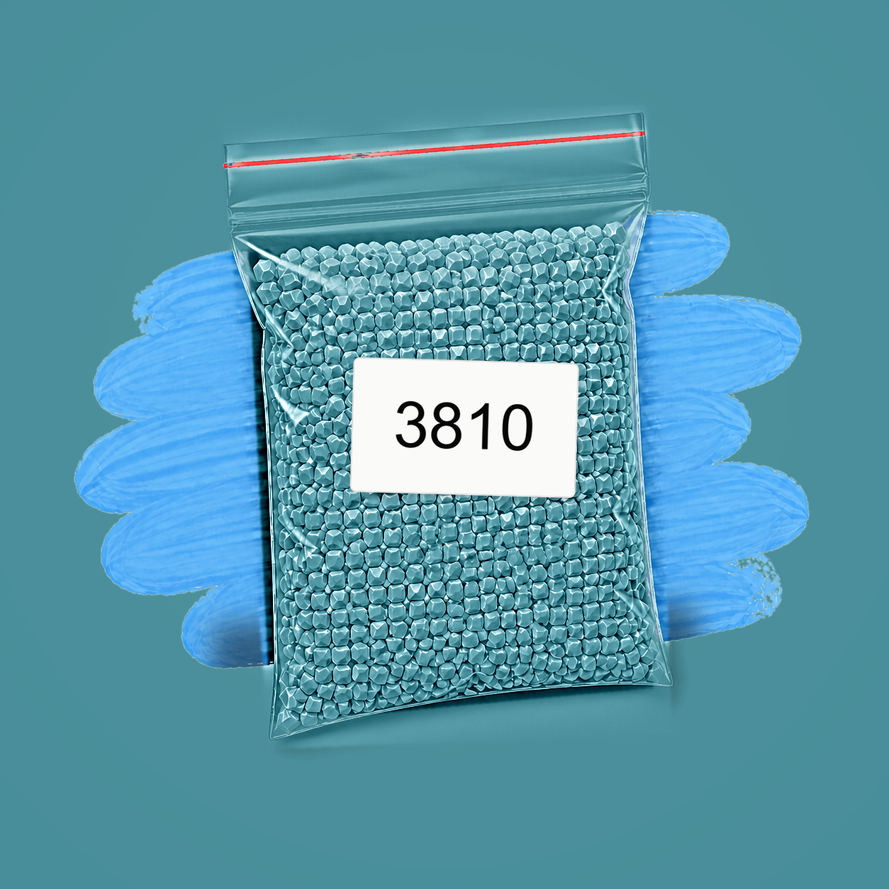 Zakje diamond-paintingsteentjes met kleurcode DMC 3810