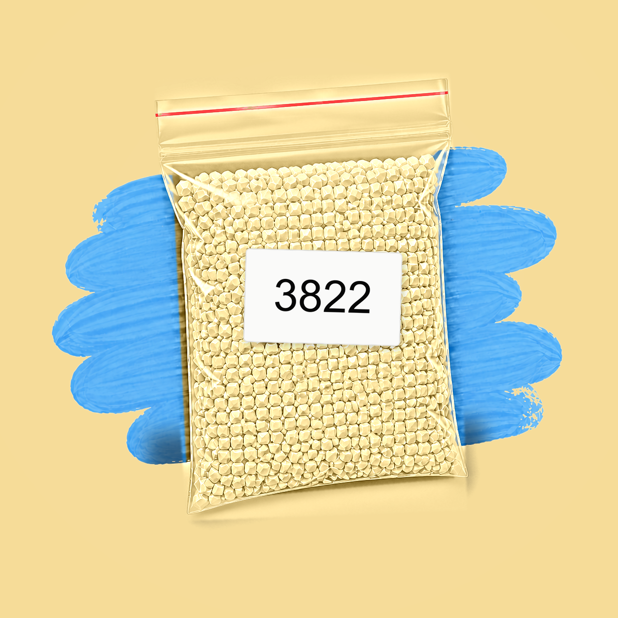 Zakje diamond-paintingsteentjes met kleurcode DMC 3822