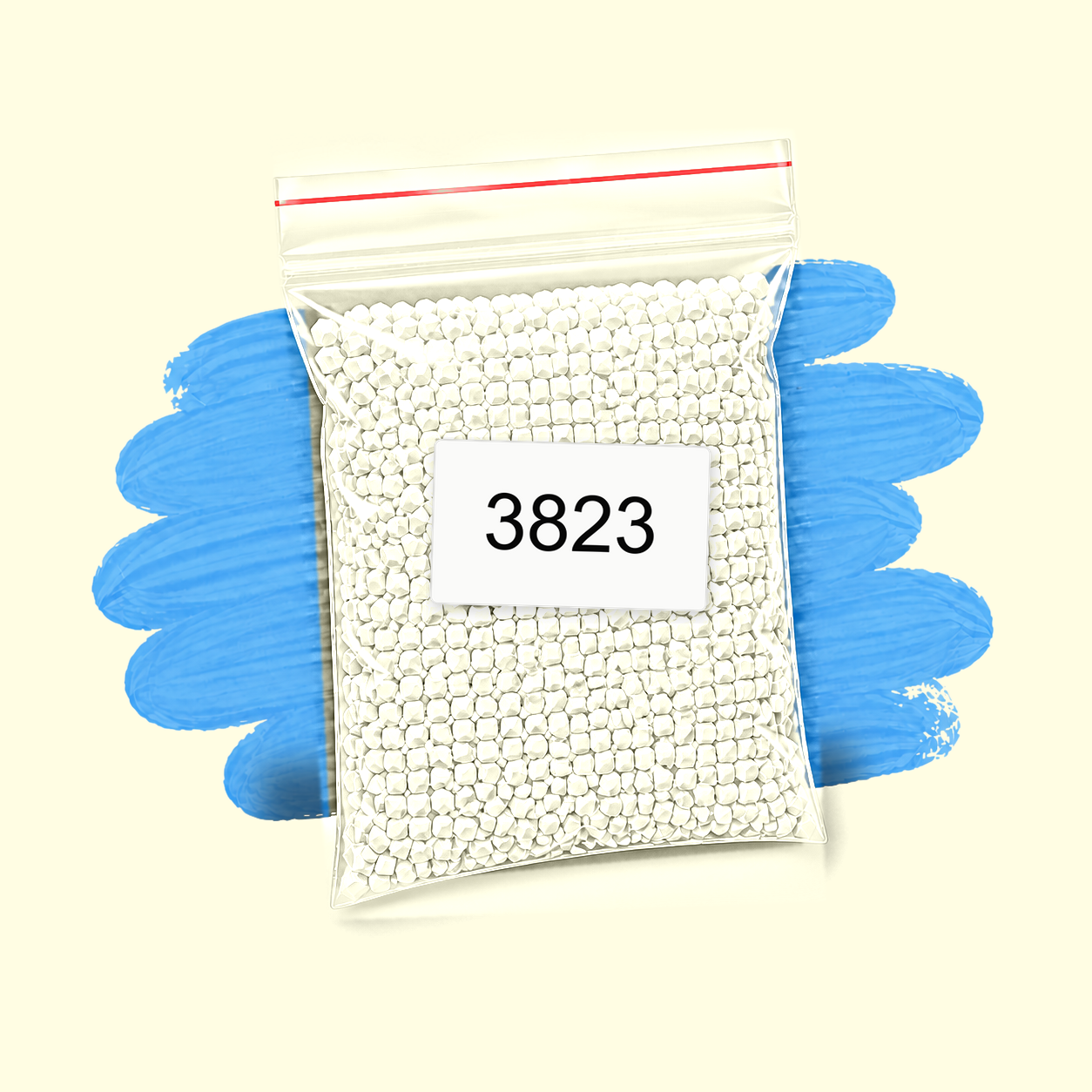 Zakje diamond-paintingsteentjes met kleurcode DMC 3823