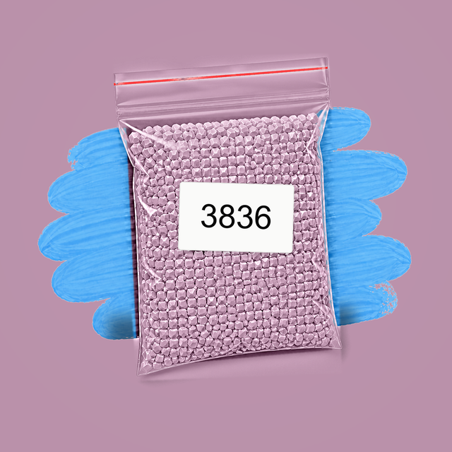 Zakje diamond-paintingsteentjes met kleurcode DMC 3836