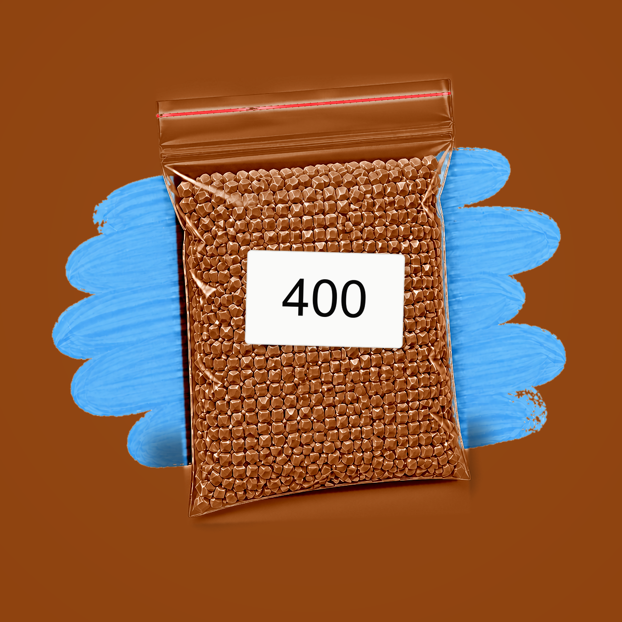 Zakje diamond-paintingsteentjes met kleurcode DMC 400