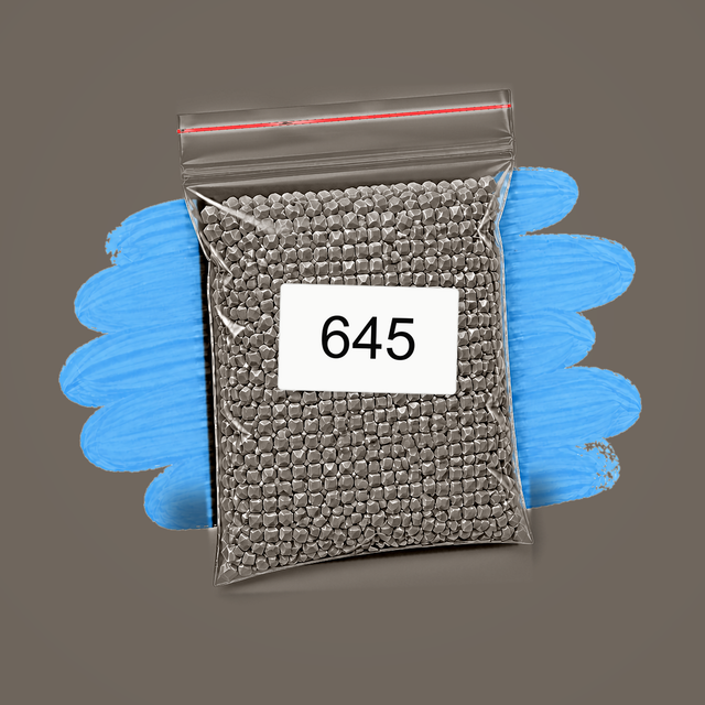 Zakje diamond-paintingsteentjes met kleurcode DMC 645