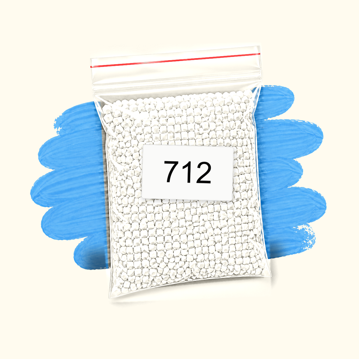 Zakje diamond-paintingsteentjes met kleurcode DMC 712