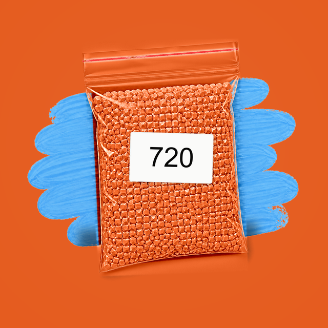 Zakje diamond-paintingsteentjes met kleurcode DMC 720