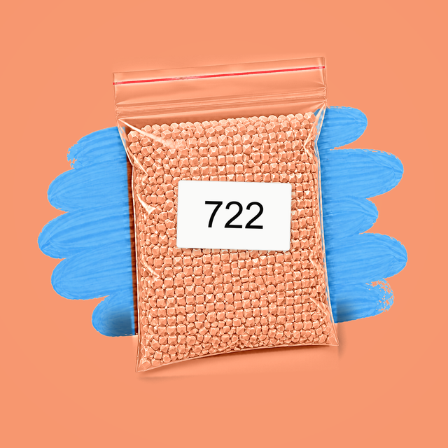 Zakje diamond-paintingsteentjes met kleurcode DMC 722