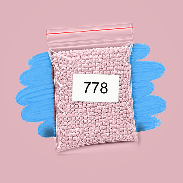 Zakje diamond-paintingsteentjes met kleurcode DMC 778