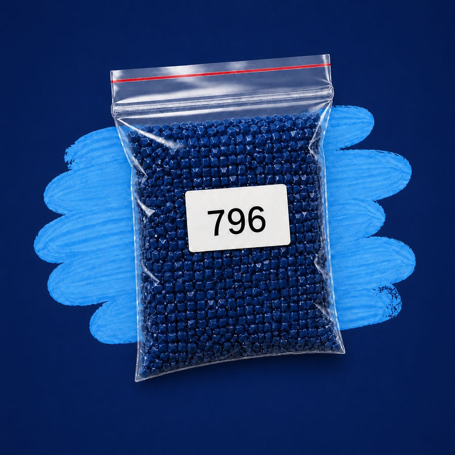 Zakje diamond-paintingsteentjes met kleurcode DMC 796
